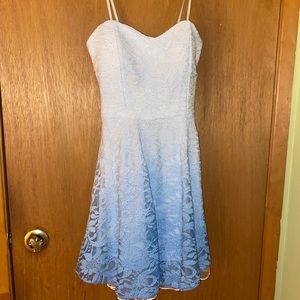 Ombrè White to Blue Dress